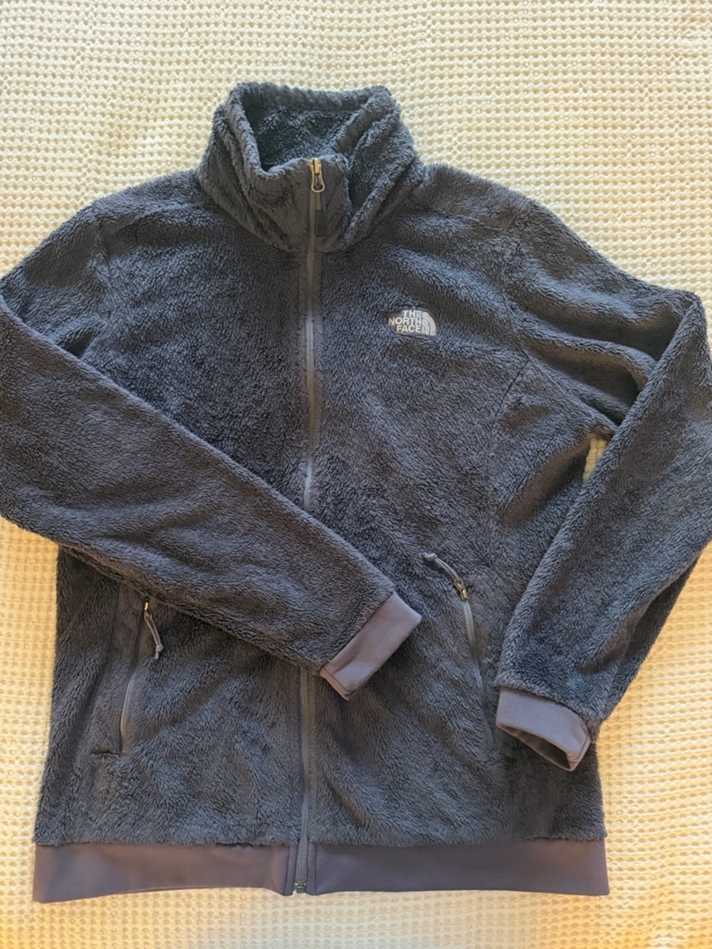 The North Face Dark Gray Plush Fleece Zip-Up Jacket